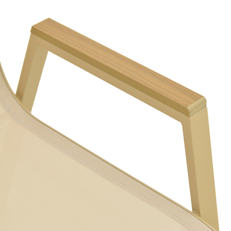 Scaun de exterior Azelie, Cappuccino-Champagne, 56x75x88 cm