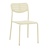 Scaun exterior Deraby, metal, 52x46x83 cm - Crem