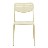 Scaun exterior Deraby, metal, 52x46x83 cm - Crem