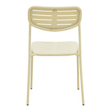 Scaun exterior Deraby, metal, 52x46x83 cm - Crem
