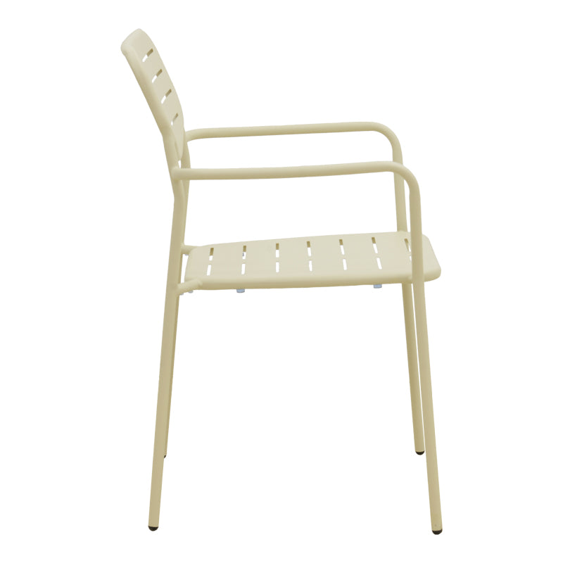 Fotoliu exterior Deraby, metal, 56x46x83 cm - Crem