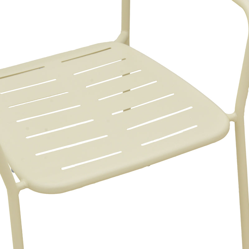 Fotoliu exterior Deraby, metal, 56x46x83 cm - Crem
