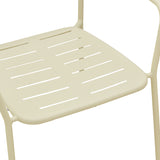 Fotoliu exterior Deraby, metal, 56x46x83 cm - Crem