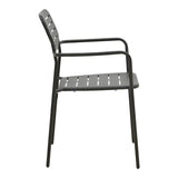 Fotoliu exterior Deraby, metal, 56x46x83 cm - Negru