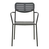 Fotoliu exterior Deraby, metal, 56x46x83 cm - Negru