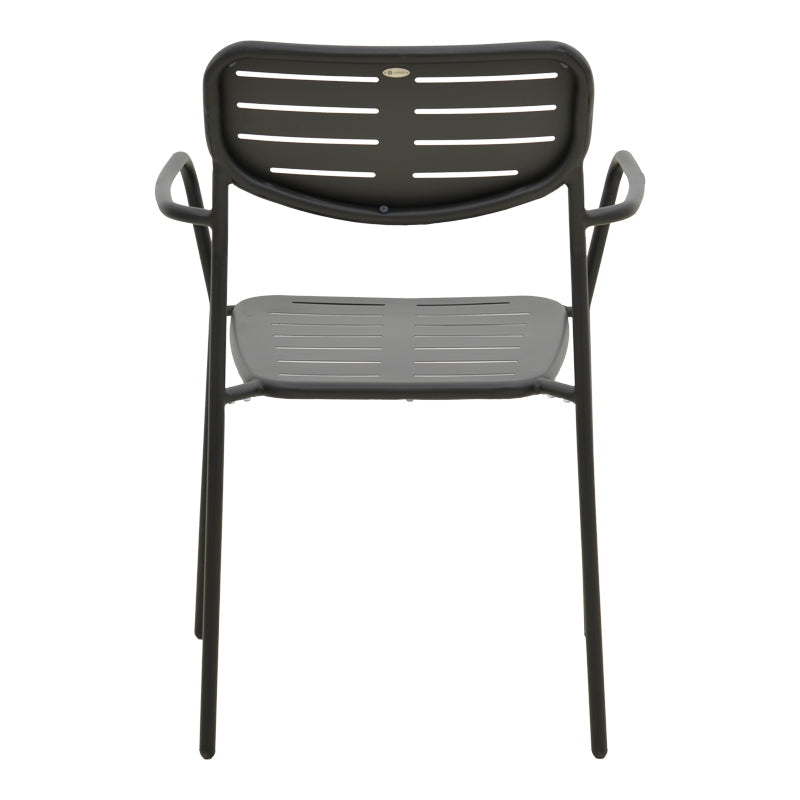Fotoliu exterior Deraby, metal, 56x46x83 cm - Negru
