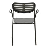 Fotoliu exterior Deraby, metal, 56x46x83 cm - Negru
