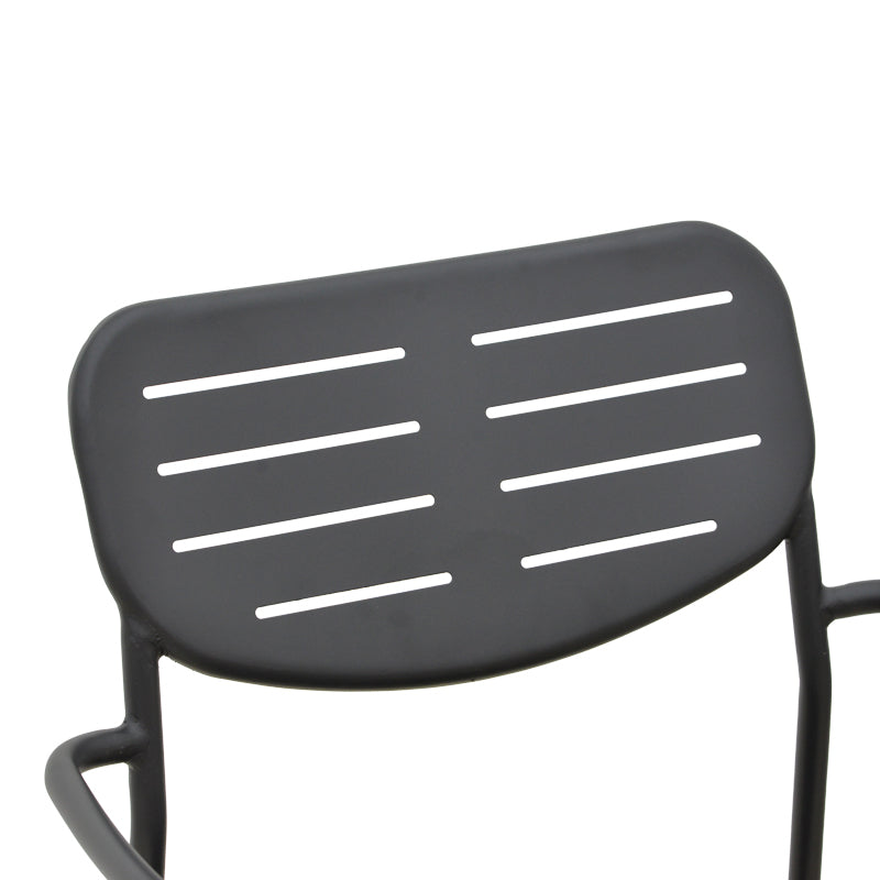 Fotoliu exterior Deraby, metal, 56x46x83 cm - Negru