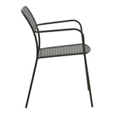 Fotoliu exterior Federal, metal, 57x58x82 cm - Negru