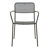 Fotoliu exterior Federal, metal, 57x58x82 cm - Negru