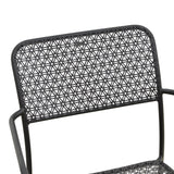 Fotoliu exterior Federal, metal, 57x58x82 cm - Negru