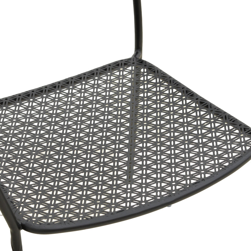 Fotoliu exterior Federal, metal, 57x58x82 cm - Negru
