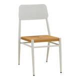 Scaun de exterior Giardino, Alb-Natural, 45x56x82 cm - Alb-Natural