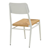 Scaun de exterior Giardino, Alb-Natural, 45x56x82 cm - Alb-Natural
