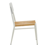 Scaun de exterior Giardino, Alb-Natural, 45x56x82 cm - Alb-Natural