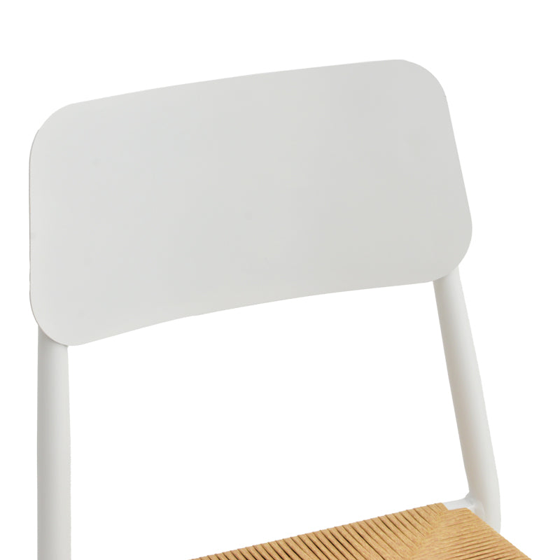 Scaun de exterior Giardino, Alb-Natural, 45x56x82 cm - Alb-Natural