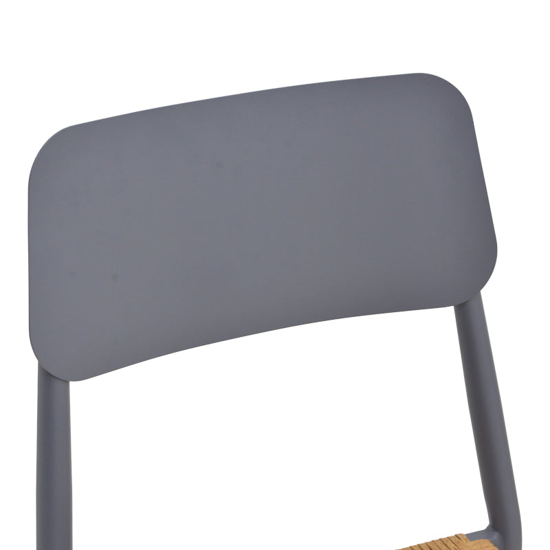 Scaun de exterior Giardino, Alb-Natural, 45x56x82 cm - Antracit-Natural