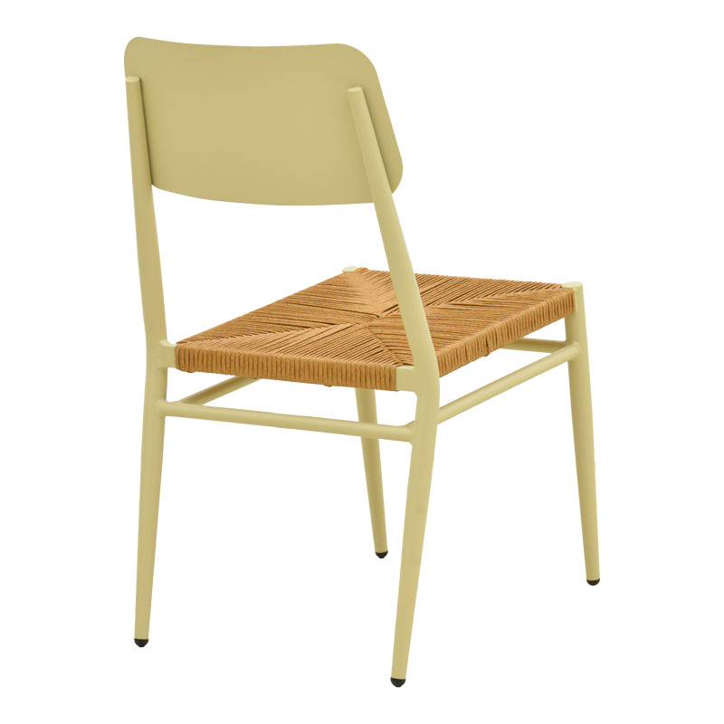 Scaun de exterior Giardino, Alb-Natural, 45x56x82 cm - Bej-Natural
