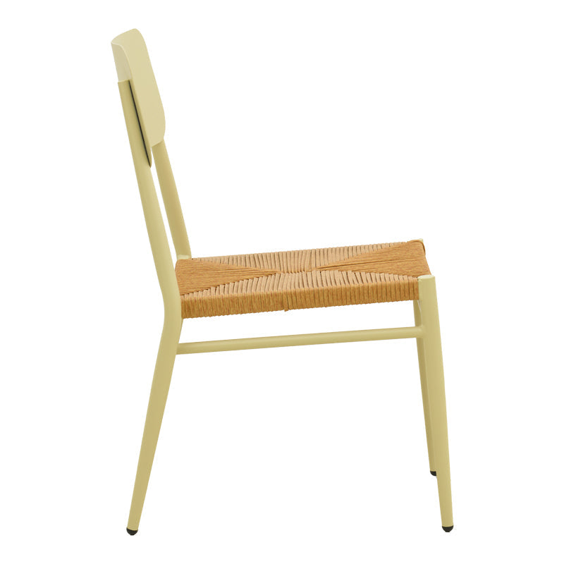 Scaun de exterior Giardino, Alb-Natural, 45x56x82 cm - Bej-Natural