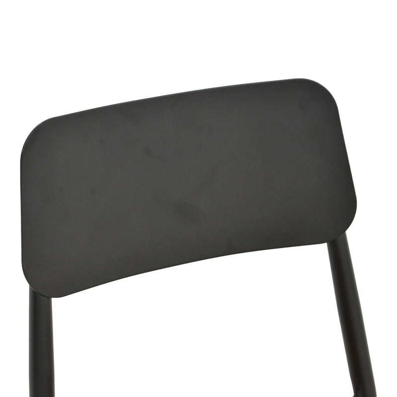 Scaun de exterior Giardino, Alb-Natural, 45x56x82 cm - Negru-Natural