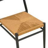 Scaun de exterior Giardino, Alb-Natural, 45x56x82 cm - Negru-Natural