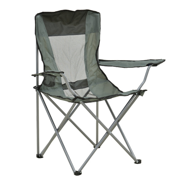 Scaun de exterior Pesca, metal si material impermeabil, 55x55x95 cm