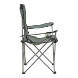 Scaun de exterior Pesca, metal si material impermeabil, 55x55x95 cm - Gri