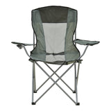 Scaun de exterior Pesca, metal si material impermeabil, 55x55x95 cm - Gri