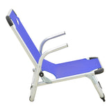 Scaun de exterior Playa, aluminiu si textilene, 54x72x63 cm - Silver-Blue