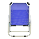 Scaun de exterior Playa, aluminiu si textilene, 54x72x63 cm - Silver-Blue