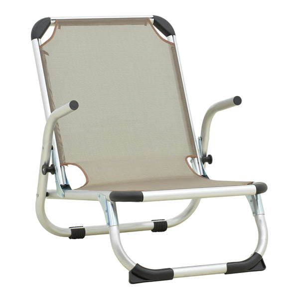 Scaun de exterior Playa, aluminiu si textilene, 54x72x63 cm