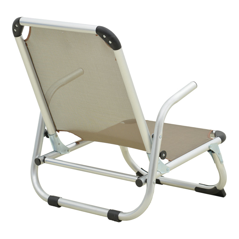 Scaun de exterior Playa, aluminiu si textilene, 54x72x63 cm - Silver-Champagne
