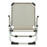 Scaun de exterior Playa, aluminiu si textilene, 54x72x63 cm - Silver-Champagne