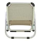 Scaun de exterior Playa, aluminiu si textilene, 54x72x63 cm - Silver-Champagne