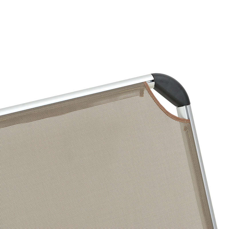 Scaun de exterior Playa, aluminiu si textilene, 54x72x63 cm - Silver-Champagne