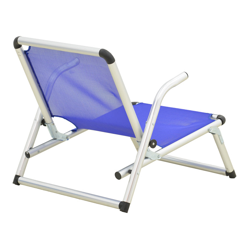 Scaun de exterior Plazo, aluminiu si textilene, 55x70x59 cm - Silver-Blue
