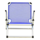 Scaun de exterior Plazo, aluminiu si textilene, 55x70x59 cm - Silver-Blue