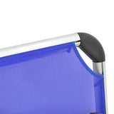 Scaun de exterior Plazo, aluminiu si textilene, 55x70x59 cm - Silver-Blue