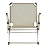 Scaun de exterior Plazo, aluminiu si textilene, 55x70x59 cm - Silver-Champagne