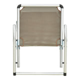 Scaun de exterior Plazo, aluminiu si textilene, 55x70x59 cm - Silver-Champagne