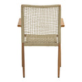Scaun de exterior Solana stivuibil, Teak-Maro deschis, aluminiu si ratan PE, 56x57x95 cm, imagine produs 6, lemn, pentru grădină sau terasă