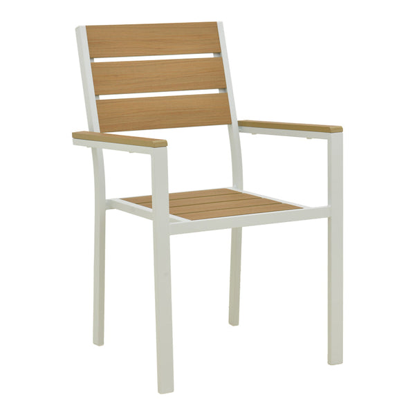 Scaun exterior Breze, aluminiu si plywood, 58x60x88 cm