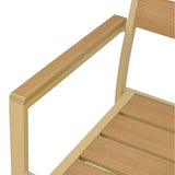 Scaun exterior Breze, aluminiu si plywood, 58x60x88 cm - Natural-Cappuccino