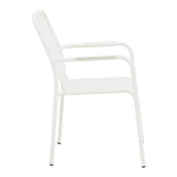 Scaun de exterior Vista stivuibil, aluminiu, Antracit, 62x60x84 cm - Alb