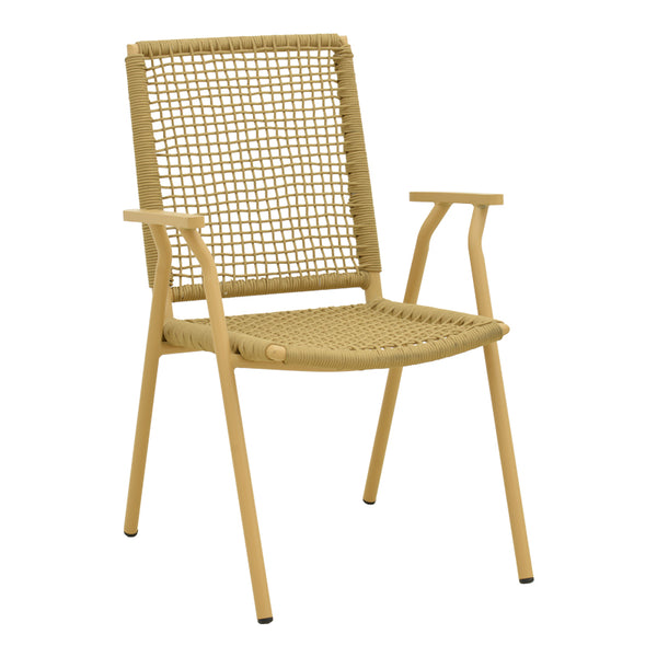 Scaun exterior Weave, aluminiu si ratan PE, 57x63x86 cm