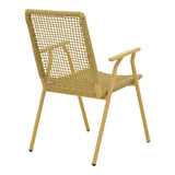 Scaun exterior Weave, aluminiu si ratan PE, 57x63x86 cm - Bej