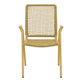Scaun exterior Weave, aluminiu si ratan PE, 57x63x86 cm - Bej