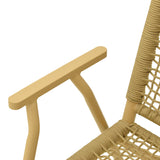 Scaun exterior Weave, aluminiu si ratan PE, 57x63x86 cm - Bej