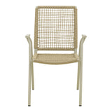 Scaun exterior Weave, aluminiu si ratan PE, 57x63x86 cm - Bej-Natural
