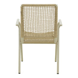 Scaun exterior Weave, aluminiu si ratan PE, 57x63x86 cm - Bej-Natural